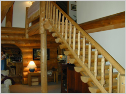 Log Stairs Interior